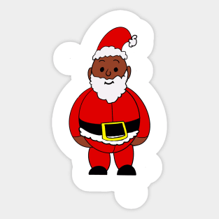 Black santa Sticker